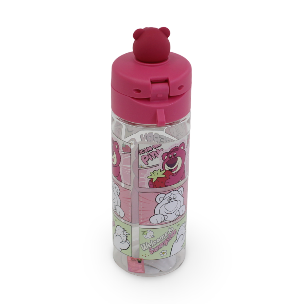 Lotso Strawberry Bear Plastic Water Bottle – Pink
