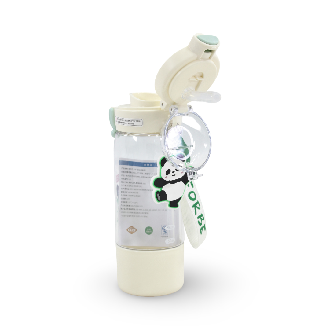 Forbe Panda Plastic Water Bottle – White
