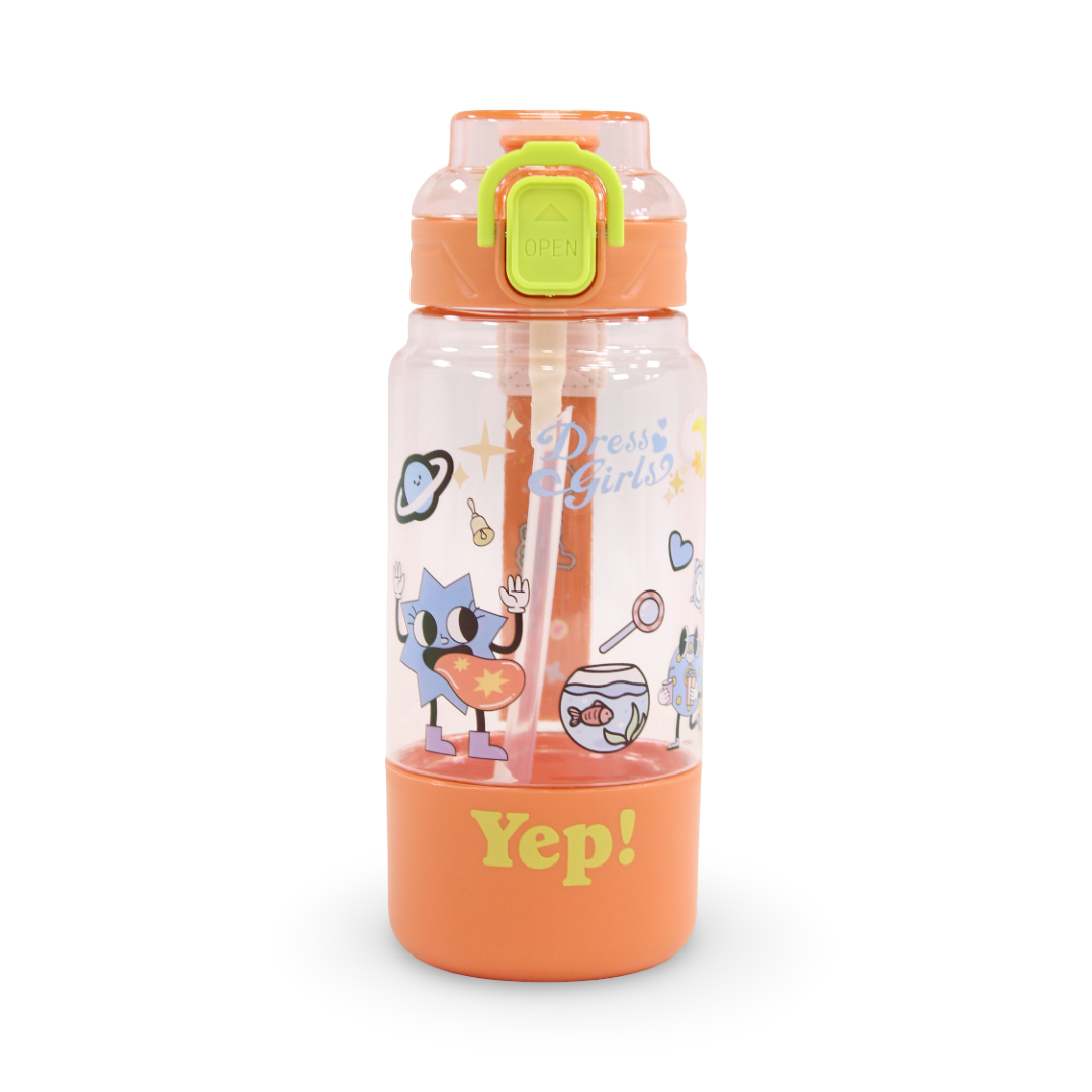 "Yep!" Plastic Water Bottle – Orange