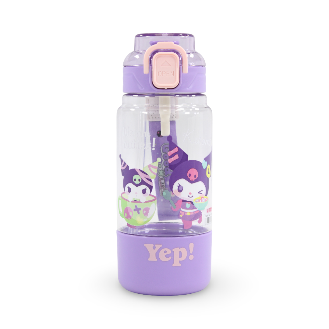 Kuromi Plastic Water Bottle – Purple