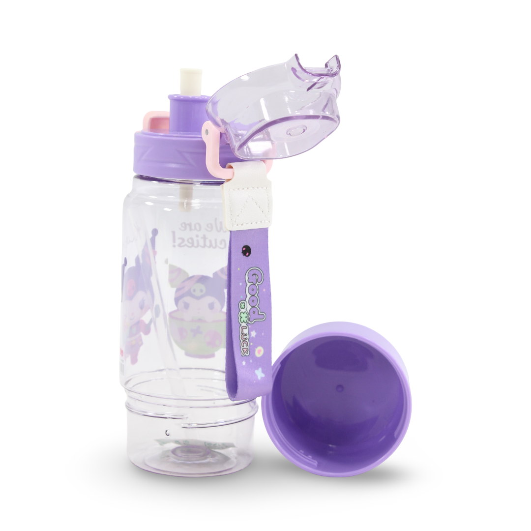 Kuromi Plastic Water Bottle – Purple