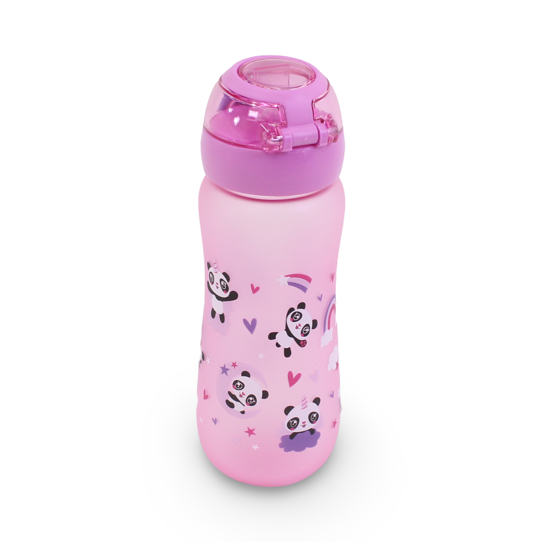 Panda Plastic Water Bottle – Pink