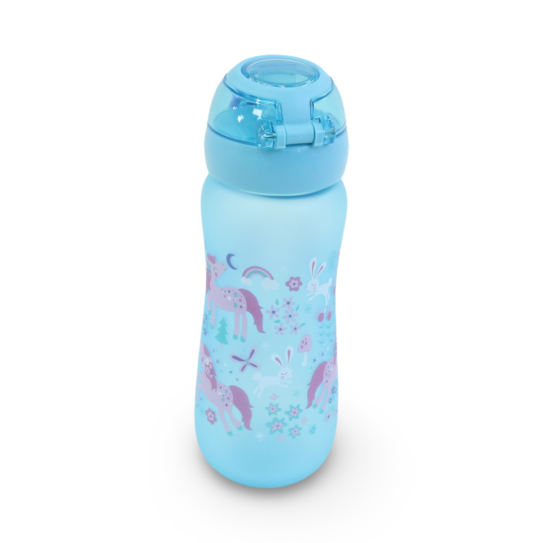 Unicorn Plastic Water Bottle – Baby Blue