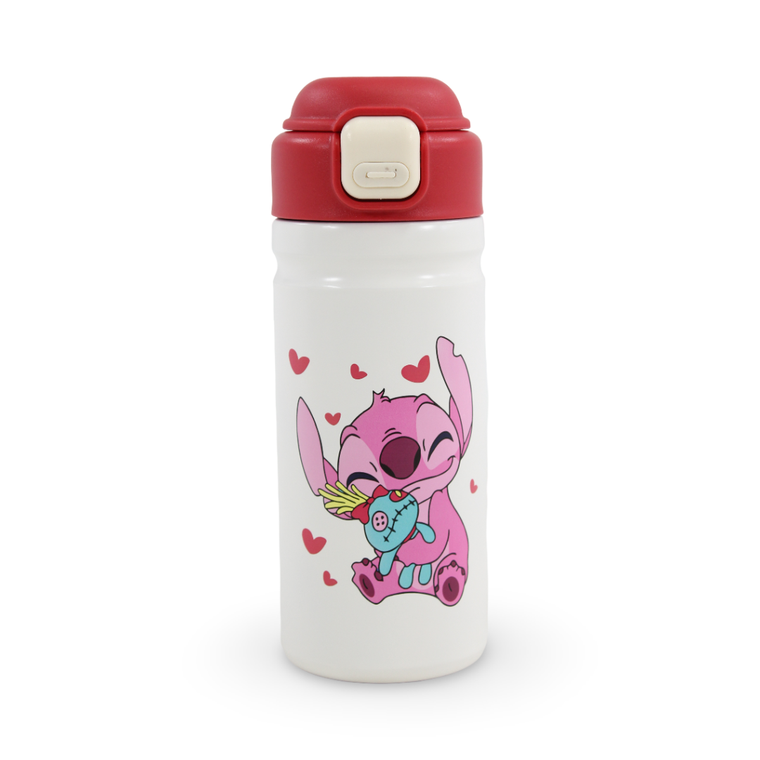 Stitch Stainless Steel Water Bottle – Red