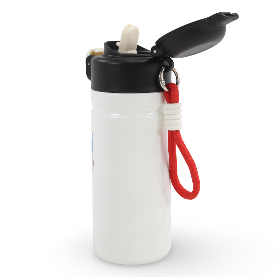 Stitch Stainless Steel Water Bottle – Black
