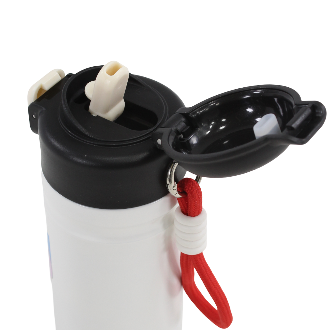 Stitch Stainless Steel Water Bottle – Black