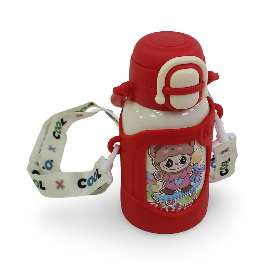 Labubu Stainless Steel Water Bottle – Red
