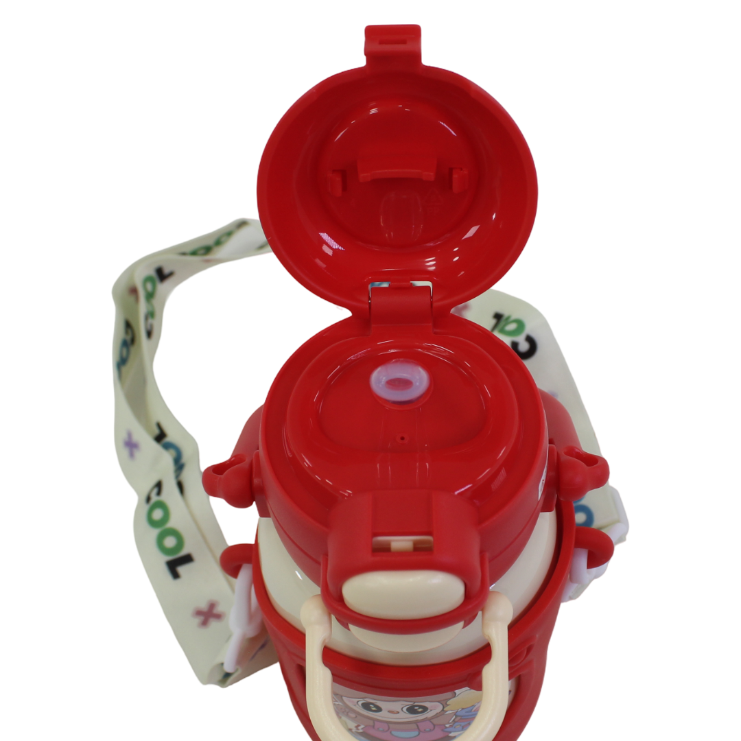 Labubu Stainless Steel Water Bottle – Red