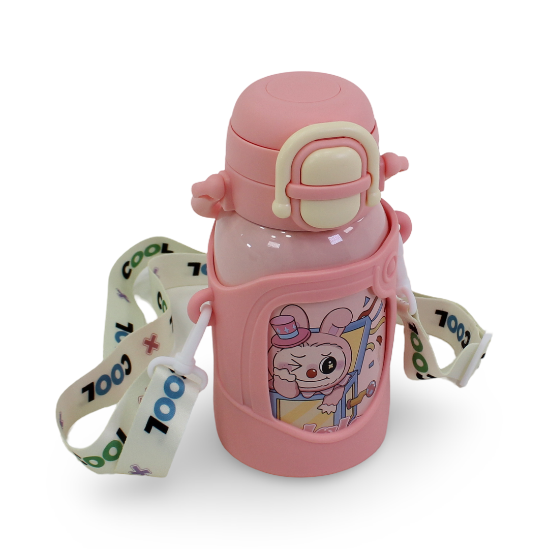 Labubu Stainless Steel Water Bottle – Pink