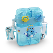 2-in-1 Plastic Water Bottle – Baby Blue