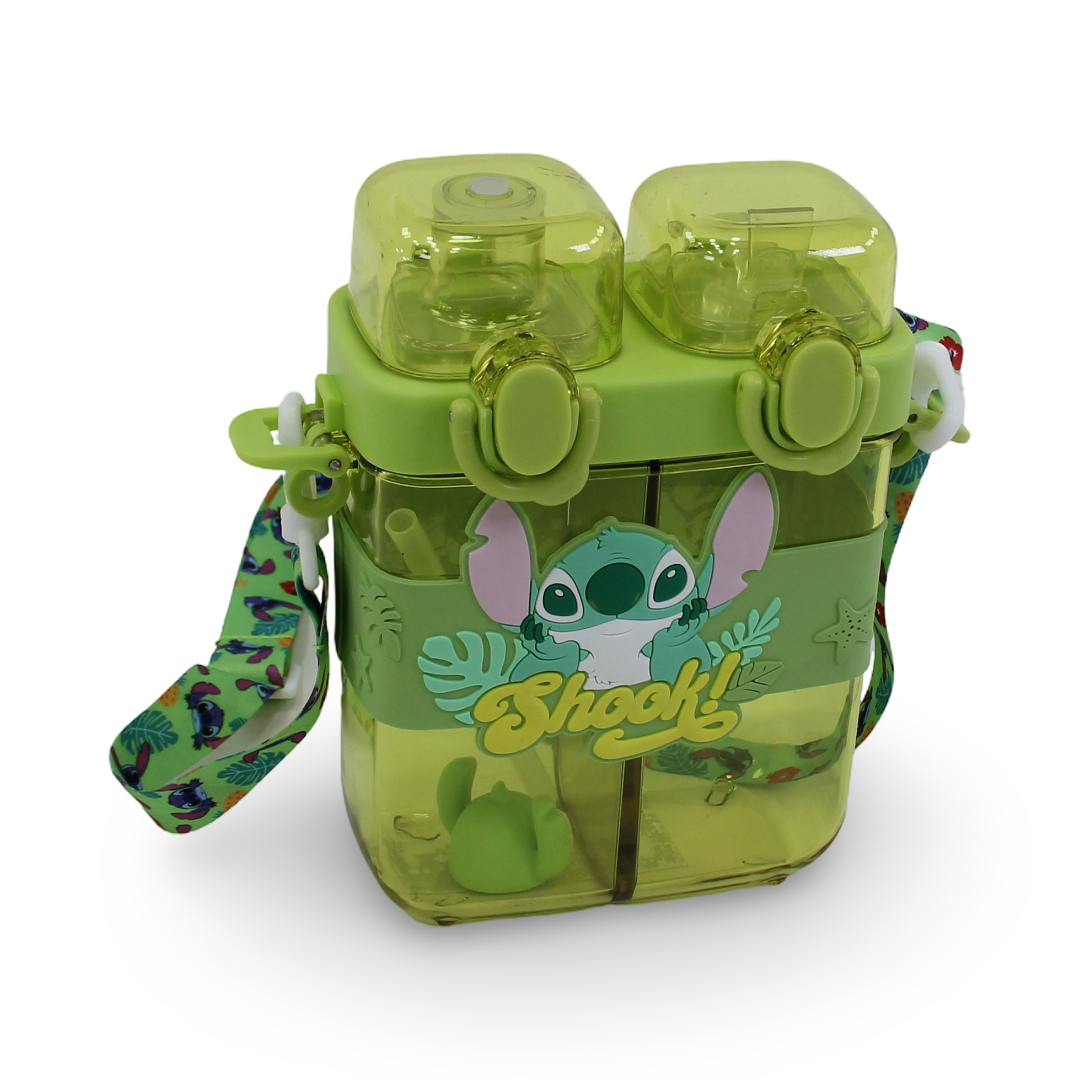2-in-1 Plastic Water Bottle – Green