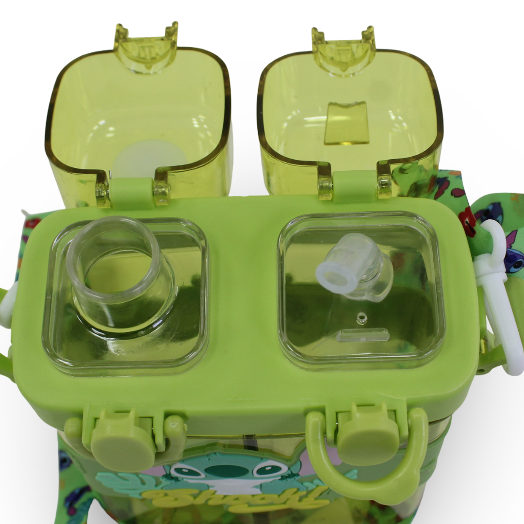 2-in-1 Plastic Water Bottle – Green