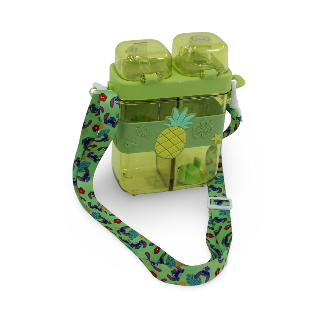 2-in-1 Plastic Water Bottle – Green