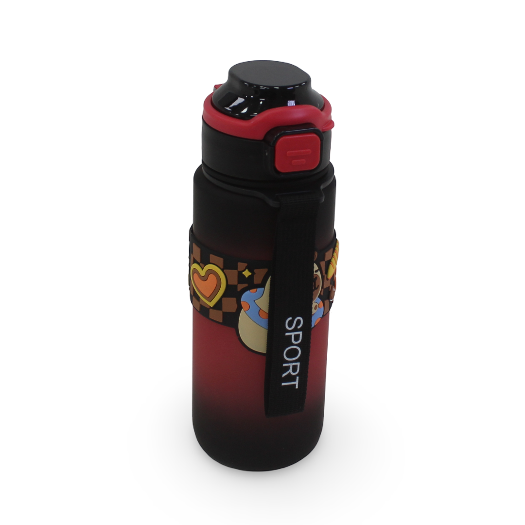 My Melody Plastic Water Bottle – Black & Red
