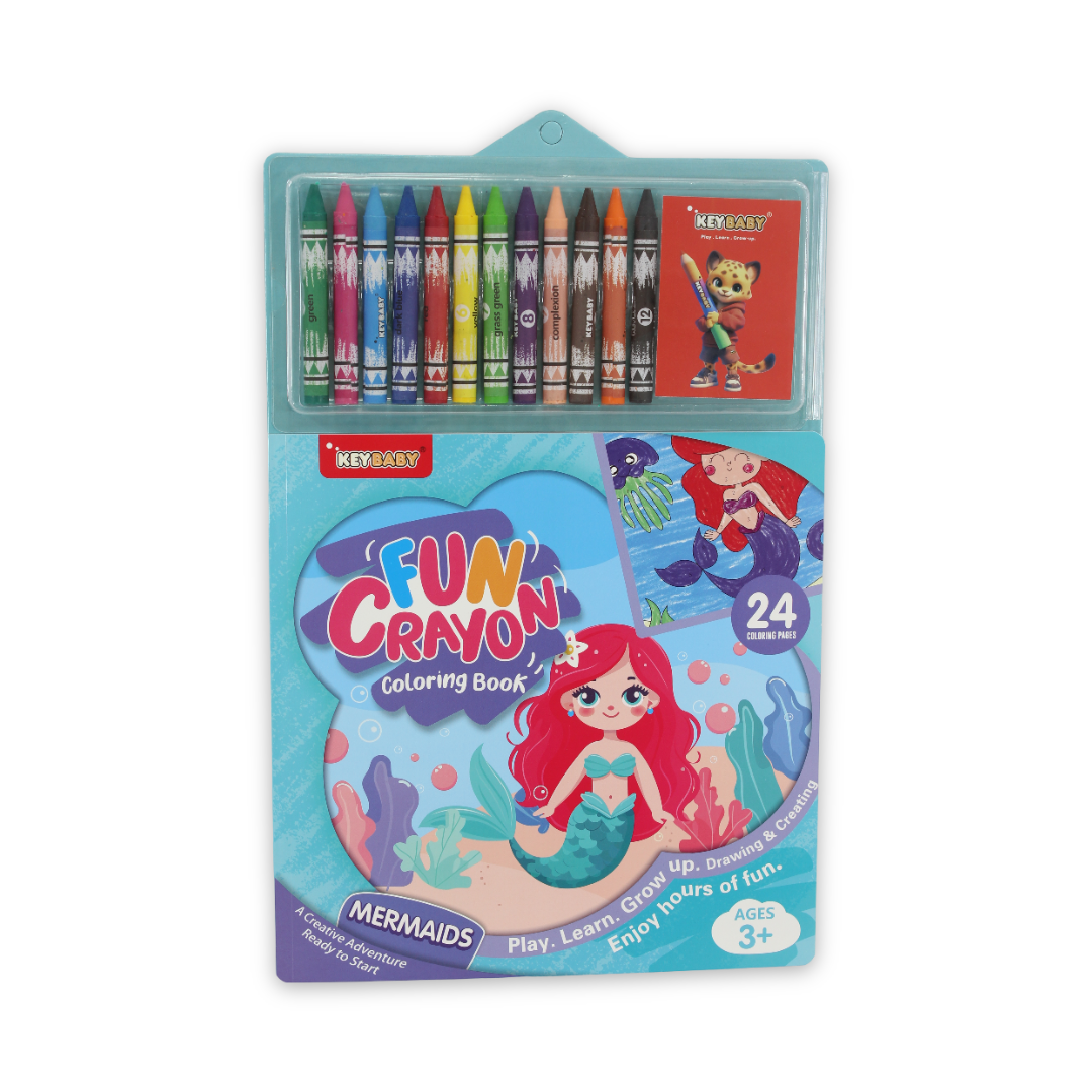 Keybaby Fun Crayon Nermaids Coloring Book