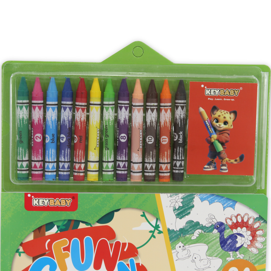 Keybaby Fun Crayon Animal Coloring Book