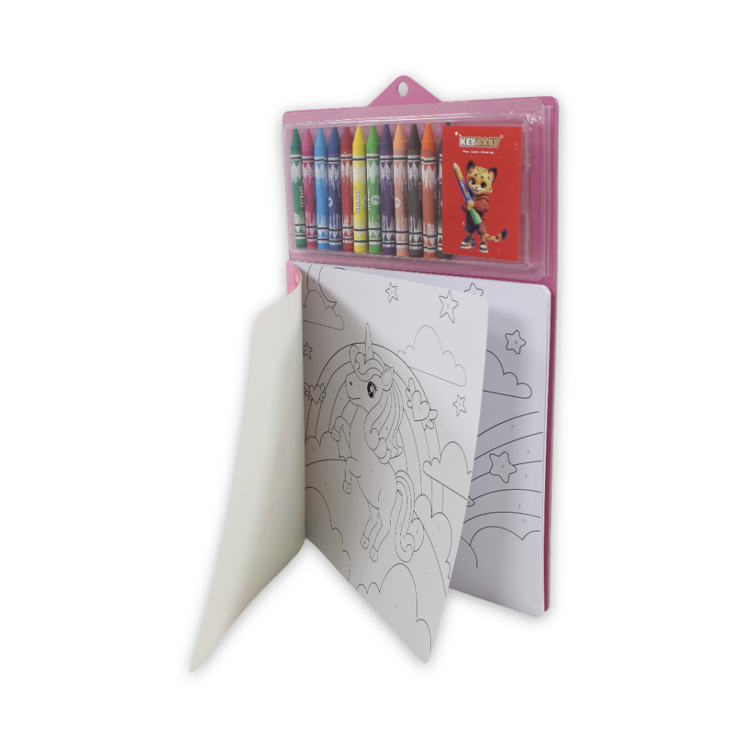 Keybaby Fun Crayon Unicorn Coloring Book