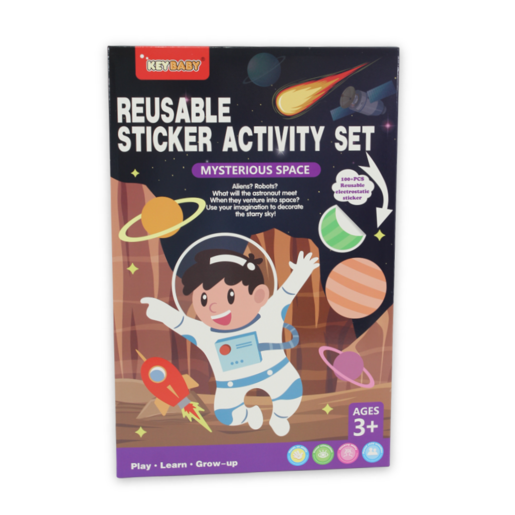 Keybaby "Mysterious Space" Reusable Sticker Activity Set - School - Tokyo