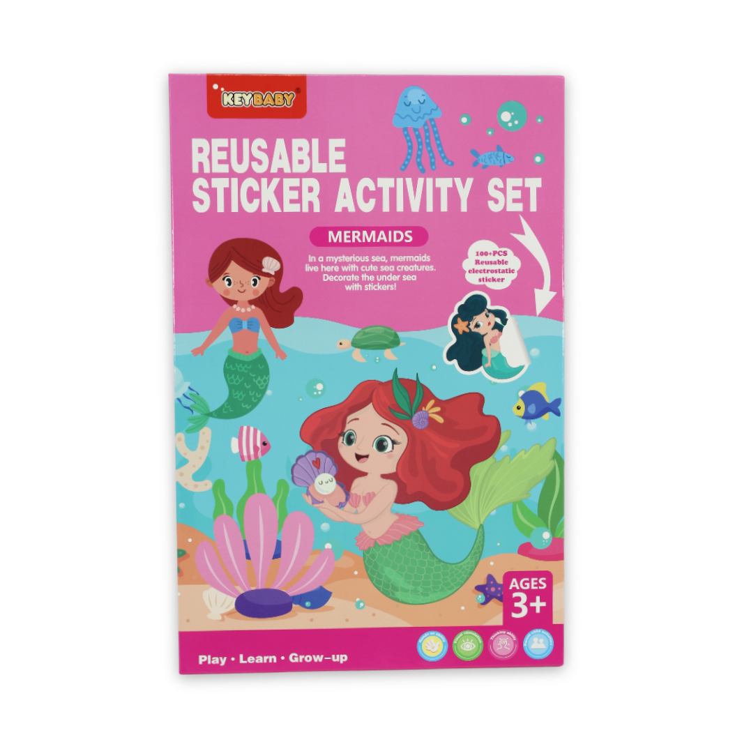 Keybaby "Mermaid" Reusable Sticker Activity Set - School