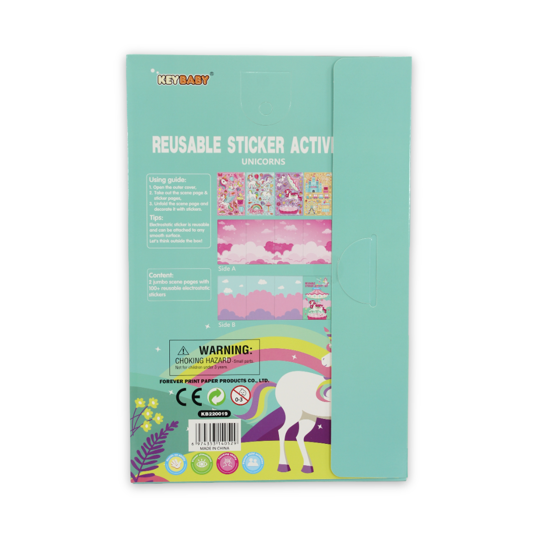 Keybaby "Unicorn" Reusable Sticker Activity Set