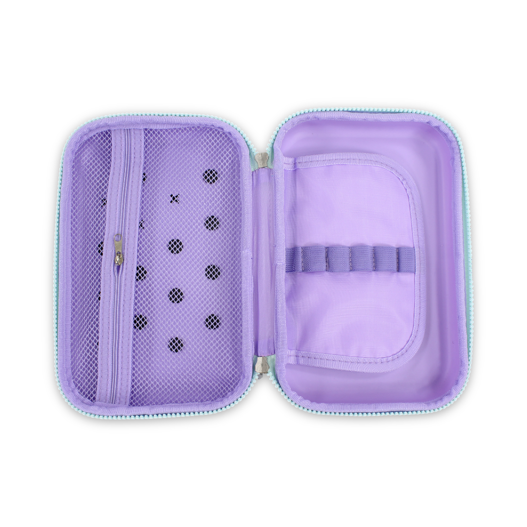Unicorn 3D Hardcover Pencil Case – Purple