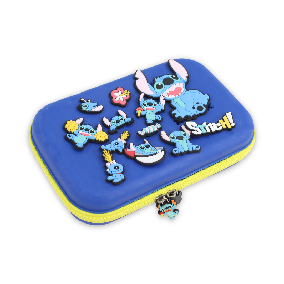 Stitch 3D Hardcover Pencil Case – Blue