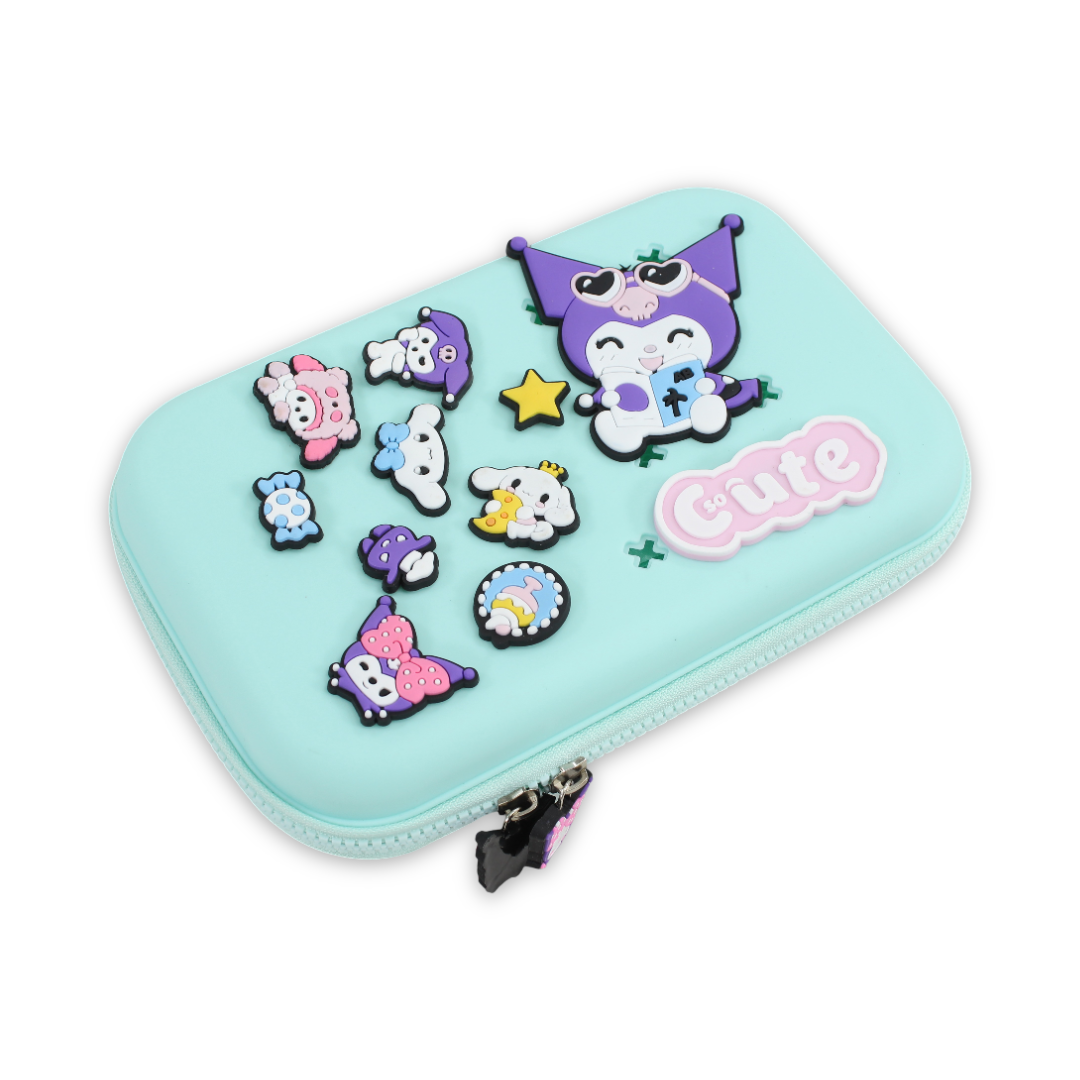 Kuromi 3D Hardcover Pencil Case – Turquoise