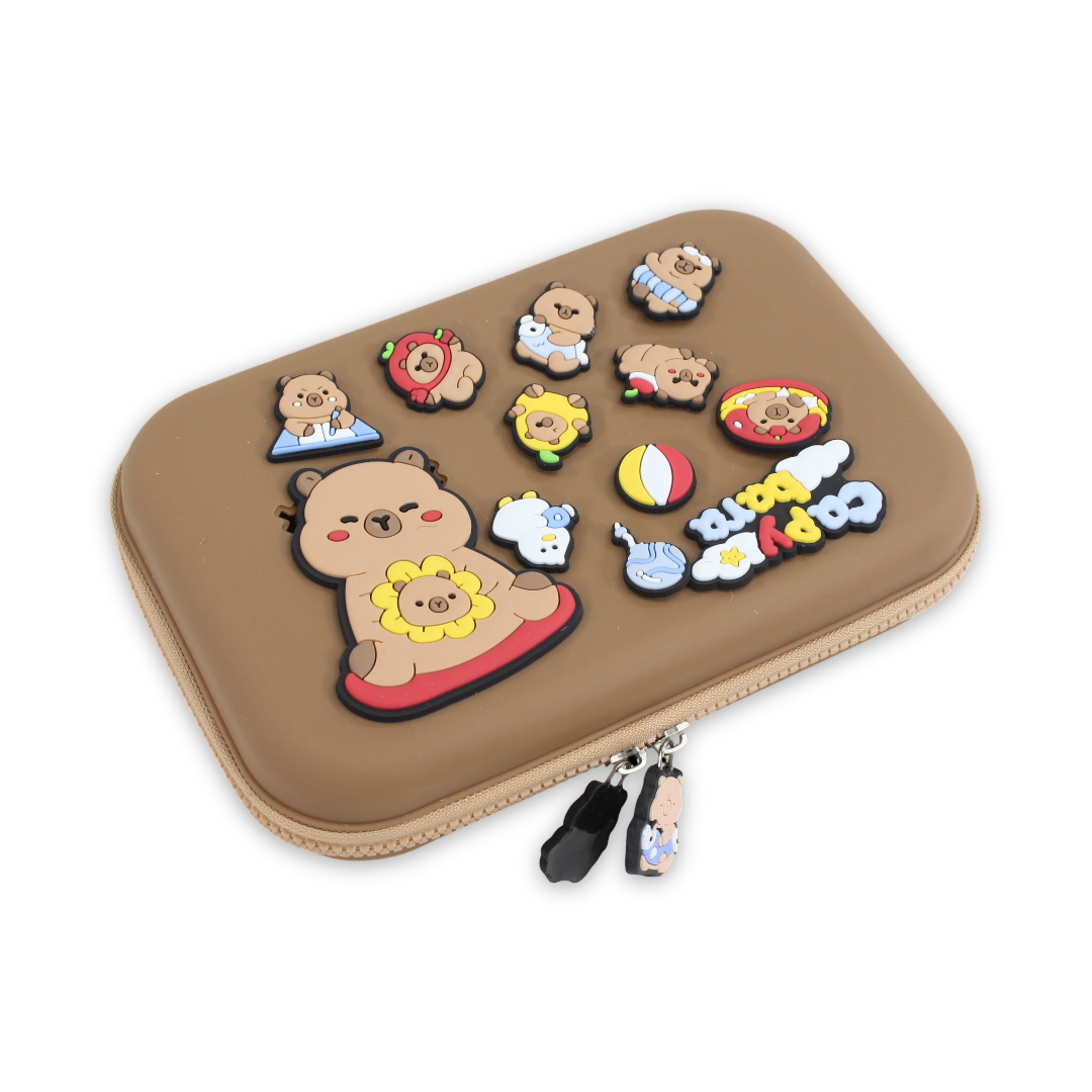 Capybara 3D Hardcover Pencil Case – Brown - School - Tokyo