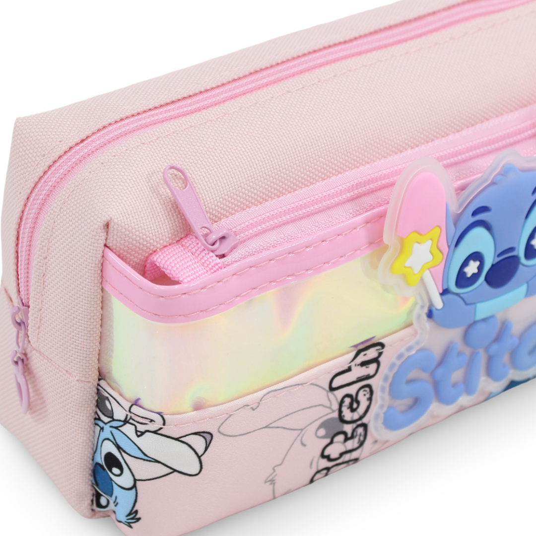Stitch 3D Hardcover Pencil Case – Pink