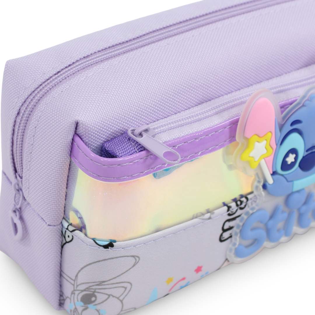 Stitch 3D Hardcover Pencil Case – Purple