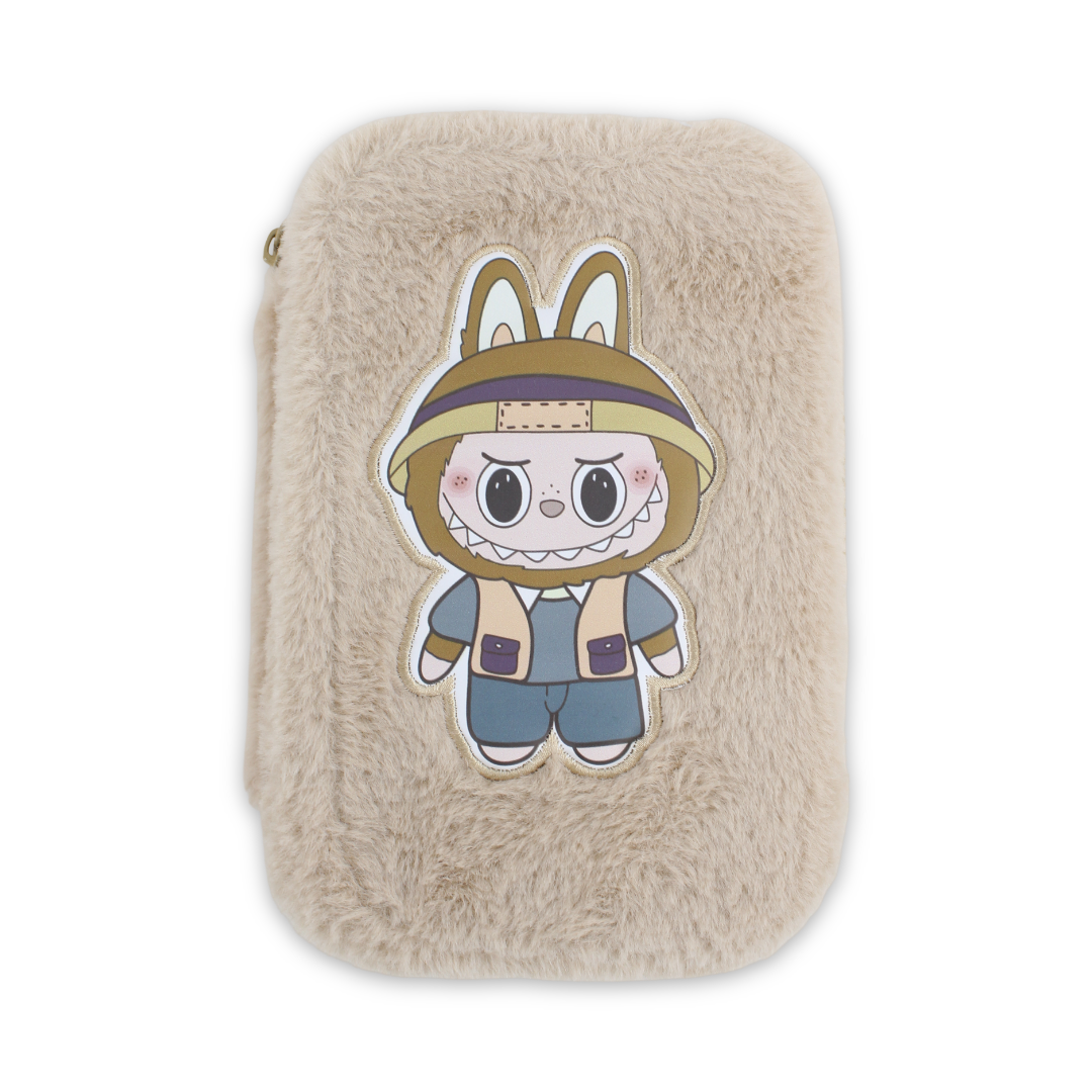 Labubu The Monsters Plush Pencil Case – Beige - School - Tokyo