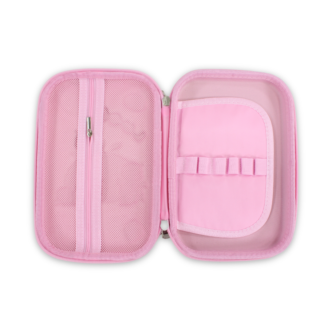 Bear Hardcover Pencil Case – Pink