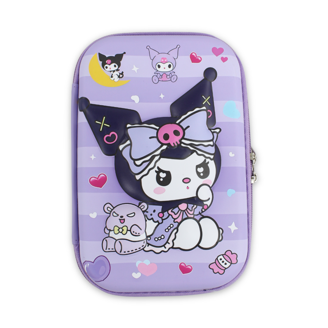 Kuromi Hardcover Pencil Case – Purple