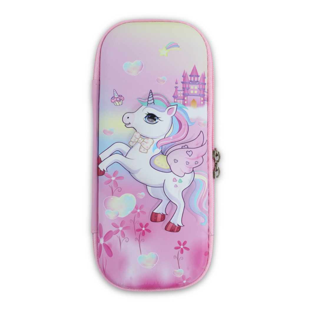 Unicorn Waterproof Pencil Case – Pink