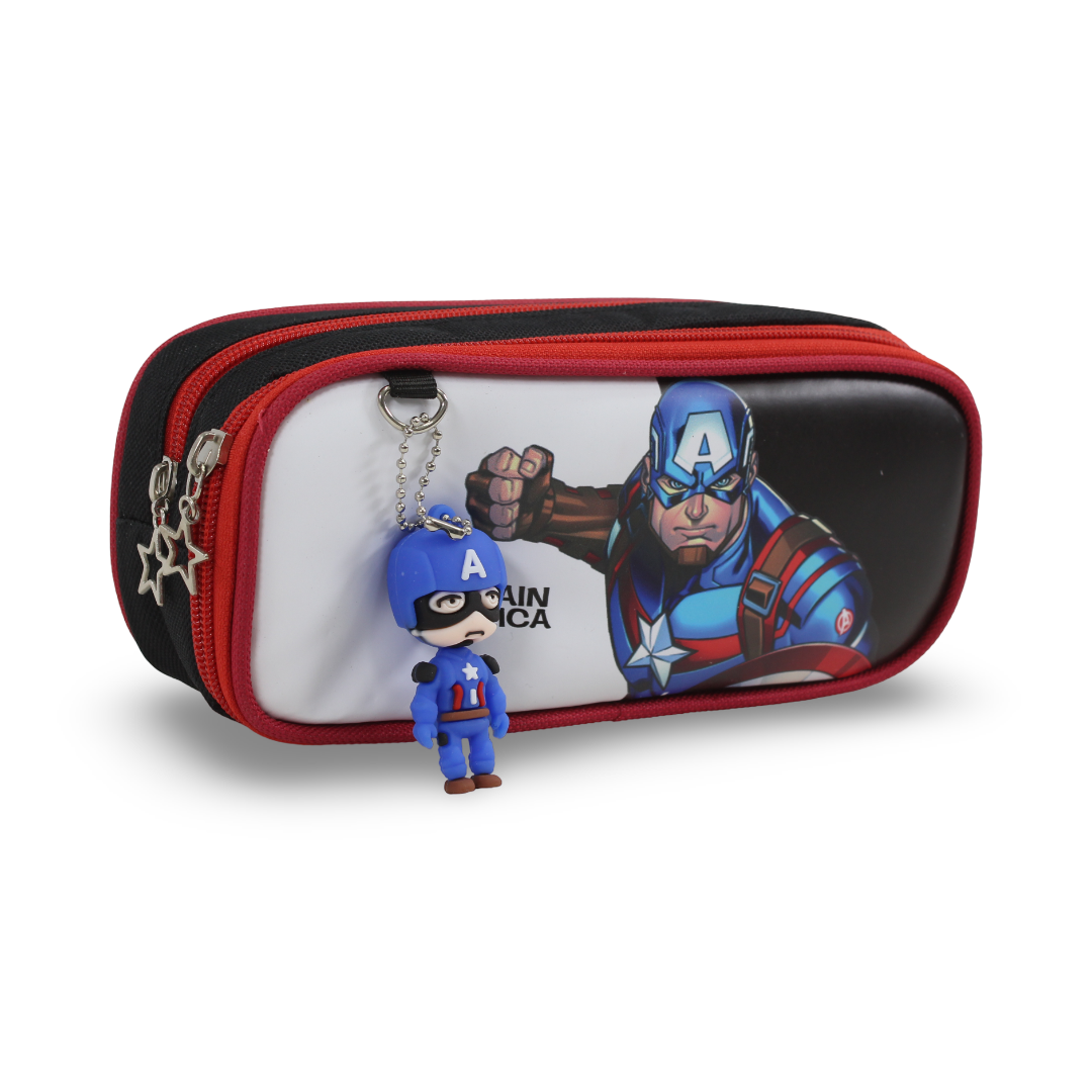 Captain America Pencil Case – Black - School - Tokyo