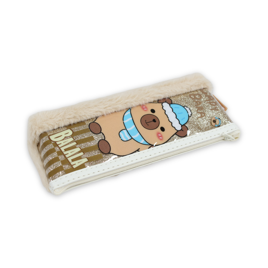 Bear Plush Pencil Case – Beige - School - Tokyo