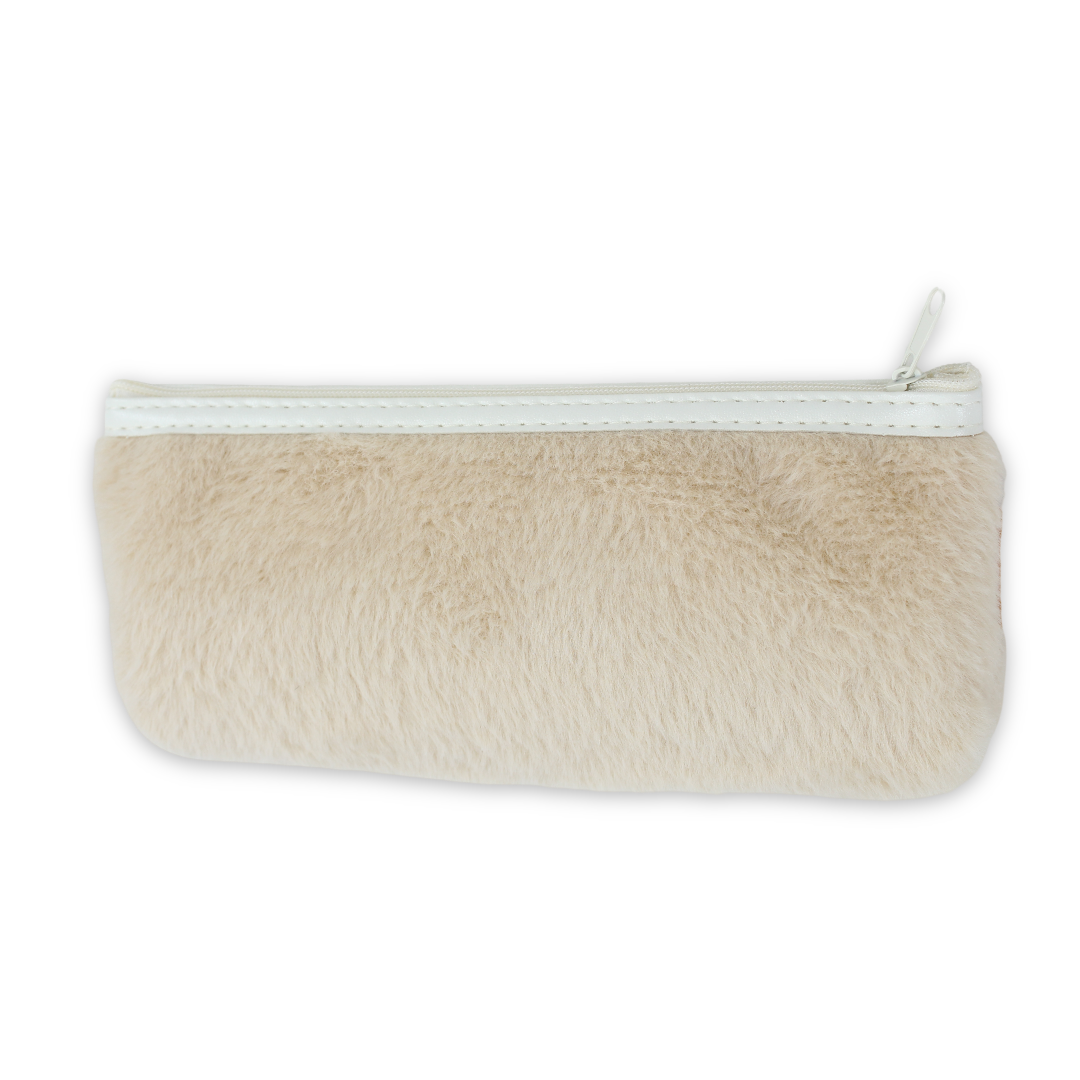 Bear Plush Pencil Case – Beige