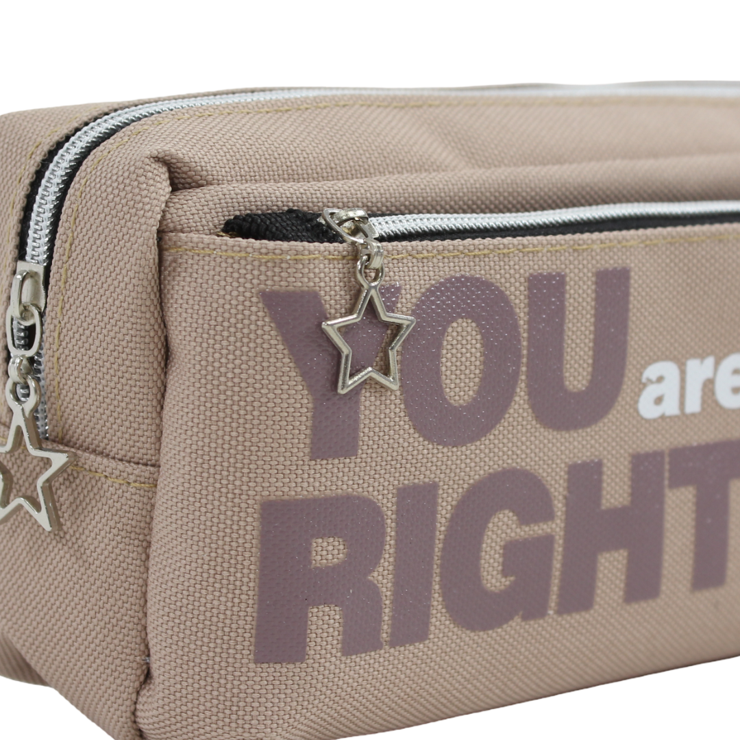 "You are Right" Pencil Case – Beige