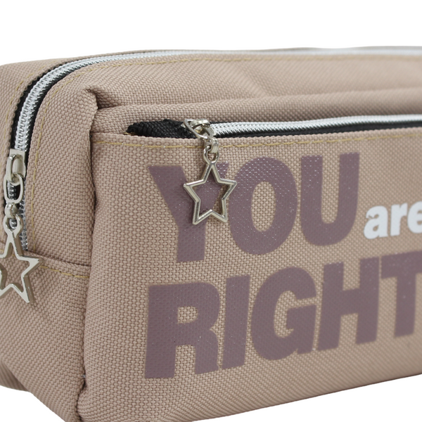 "You are Right" Pencil Case – Beige