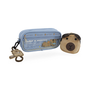 Capybara (Pencil Case + Plush Pouch) – Baby Blue & Beige