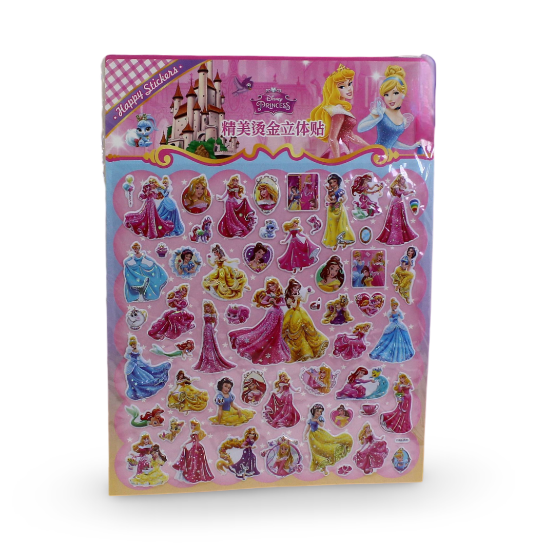 Princess 3D Puffy Sticker Set - Assortments - Tokyo