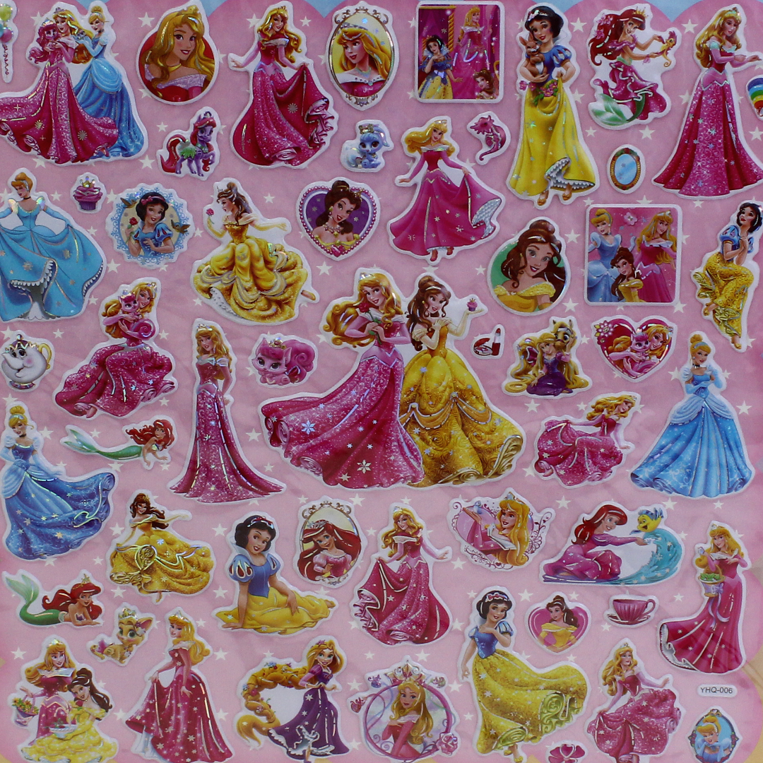 Princess 3D Puffy Sticker Set