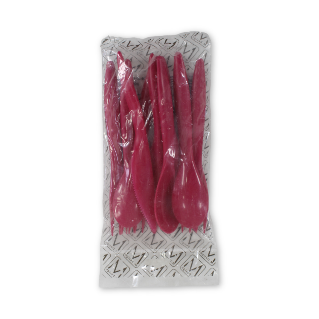 M-Design Cutlery Set (Spoon & Fork & Knife) 9 Pcs – Fuchsia