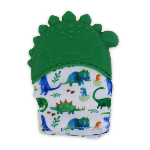 Silicone Baby Teether Gloves – Green Dino