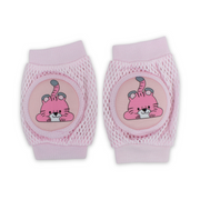 Baby Knee Pads – Pink with Cat Print