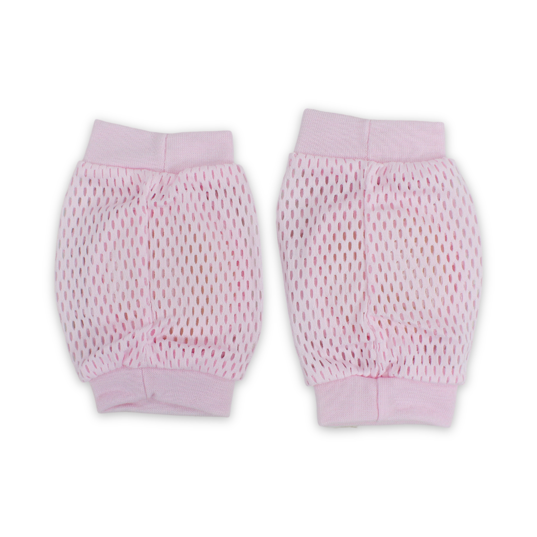 Baby Knee Pads – Pink with Cat Print