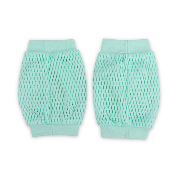 Baby Knee Pads – Mint with Orange Print