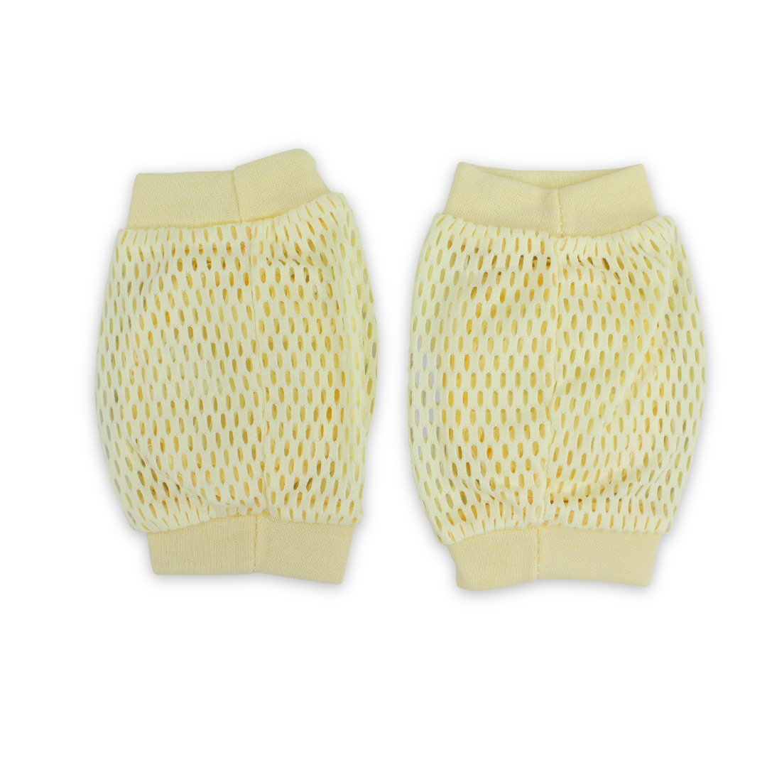 Baby Knee Pads – Yellow with Elephant Print