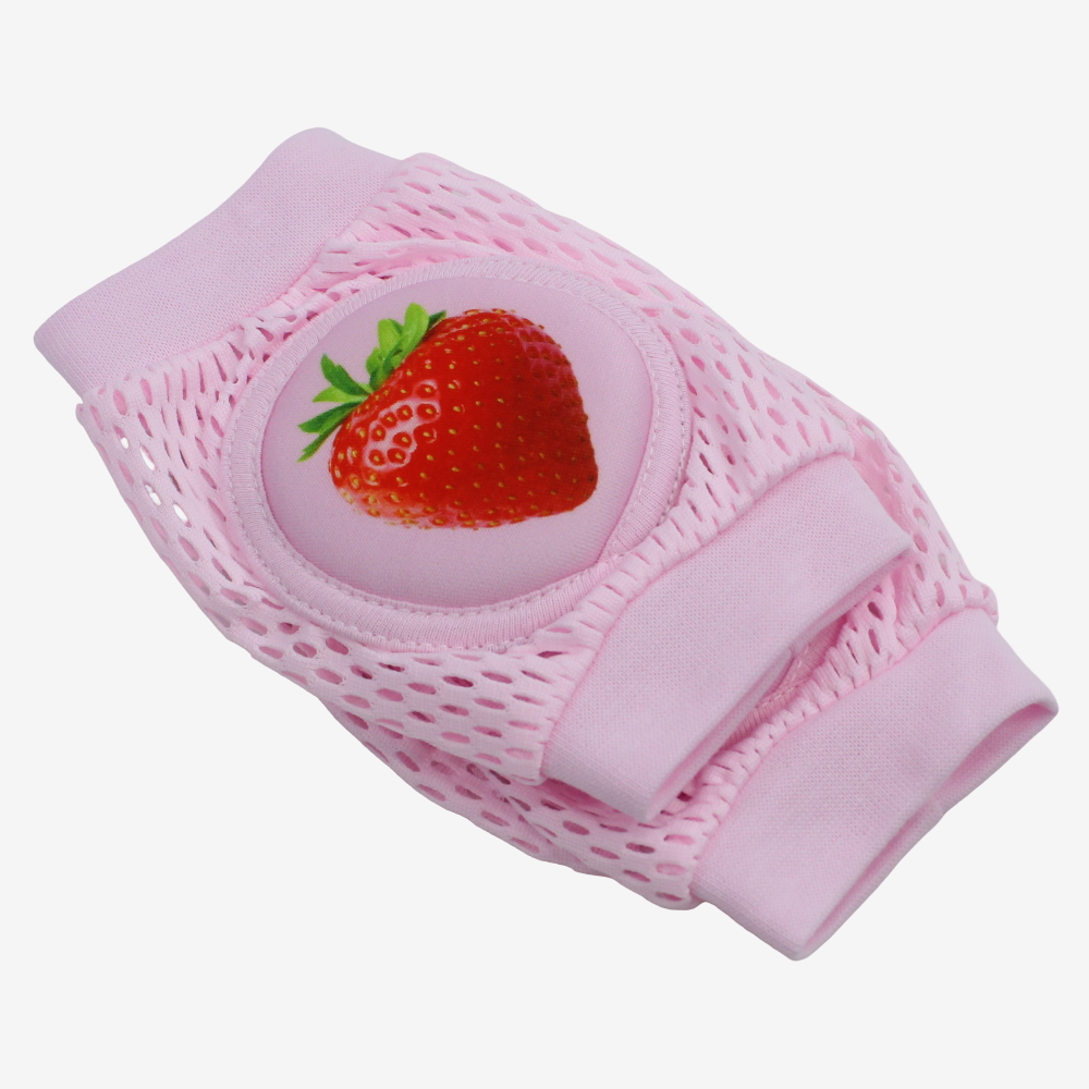 Baby Knee Mesh Pads – Pink with Strawberry Design
