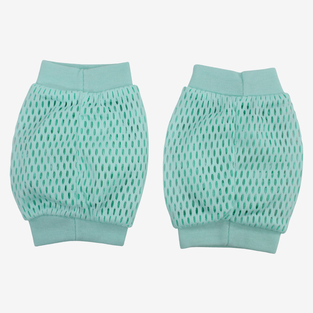 Baby Knee Mesh Pads – Mint with Elephant Design